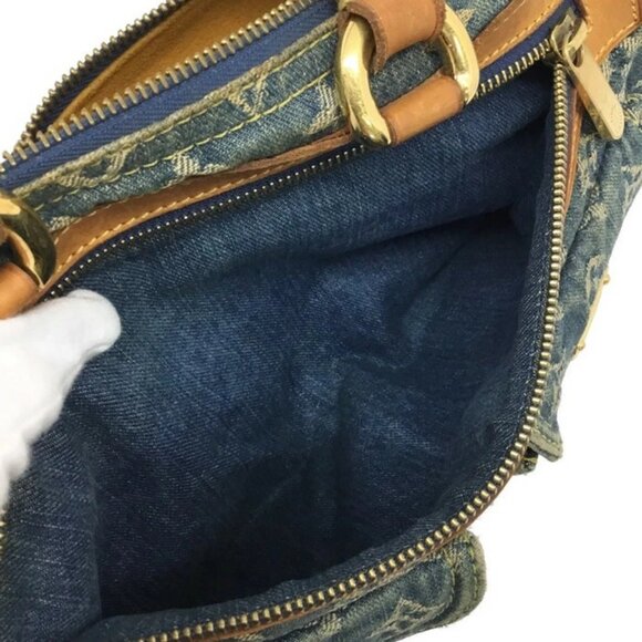 Authentic LOUIS VUITTON Monogram Denim Neo Speedy 30 Blue Handbag Shoulder Bag - Picture 11 of 16